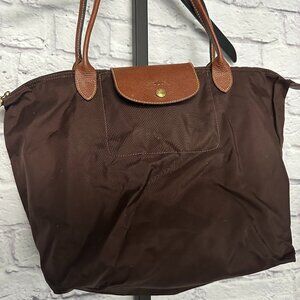 Longchamp Brown Shopping Tote Shoulder Bag